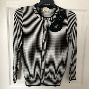 Kate Spade Rosette Stripe Cardigan